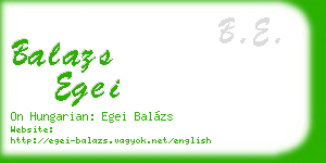 balazs egei business card